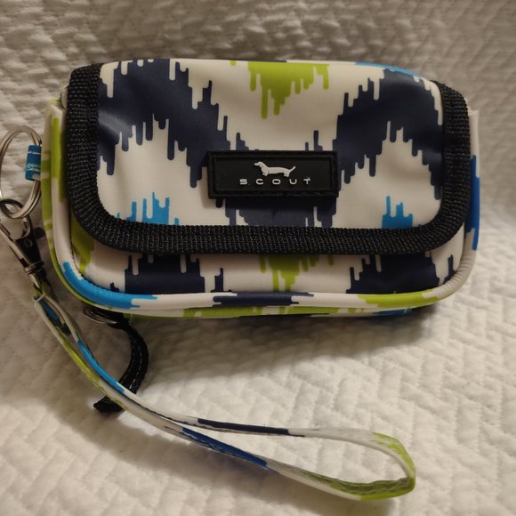 Scout blue green wristlet con purse - Picture 1 of 6